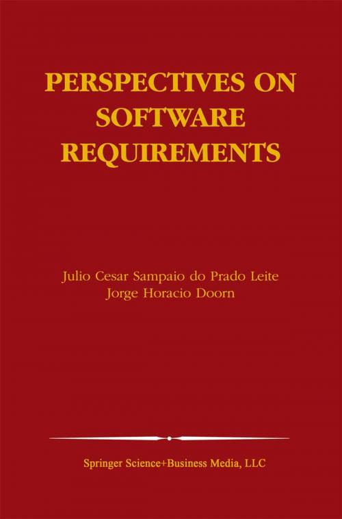 Cover of the book Perspectives on Software Requirements by , Springer US