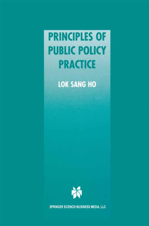Cover of the book Principles of Public Policy Practice by Lok Sang Ho, Springer US
