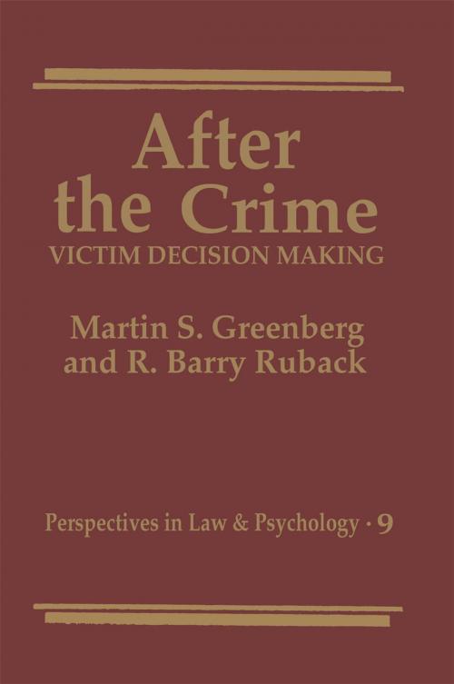 Cover of the book After the Crime by Martin S. Greenberg, R. Barry Ruback, Springer US