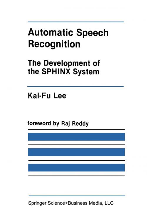 Cover of the book Automatic Speech Recognition by Kai-Fu Lee, Springer US