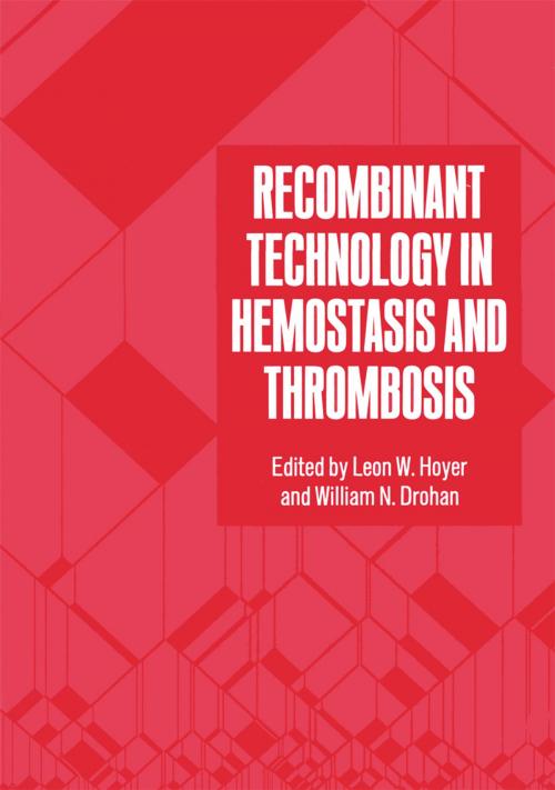Cover of the book Recombinant Technology in Hemostasis and Thrombosis by , Springer US