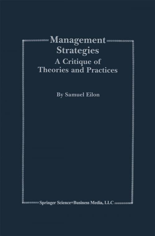 Cover of the book Management Strategies by Samuel Eilon, Springer US