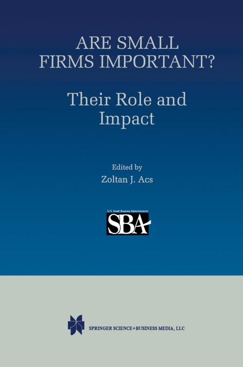 Cover of the book Are Small Firms Important? Their Role and Impact by , Springer US