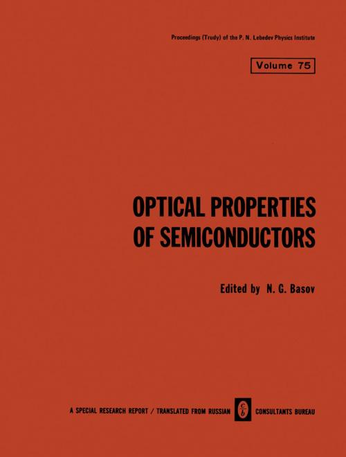Cover of the book Optical Properties of Semiconductors by , Springer US