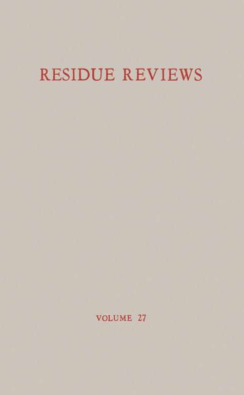 Cover of the book Residue Reviews / Rückstands-Berichte by Francis A. Gunther, Springer New York