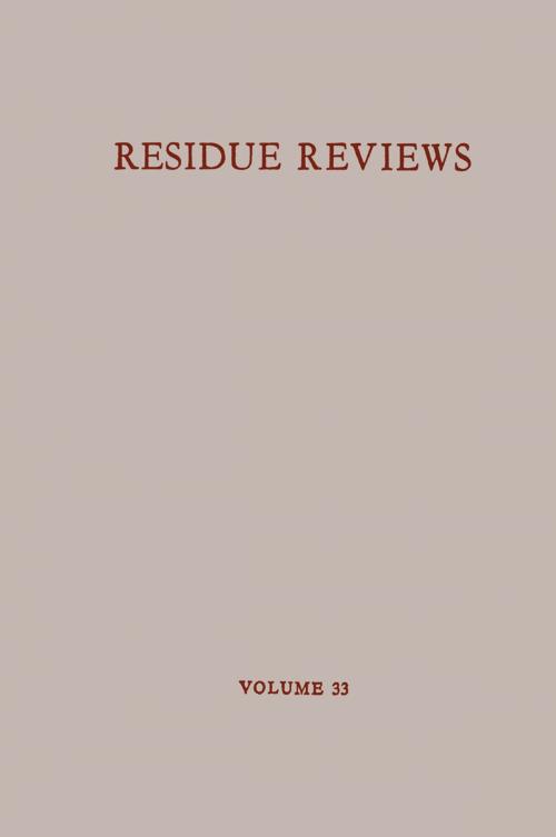 Cover of the book Residue Reviews/Rückstandsberichte by Francis A. Gunther, Springer New York