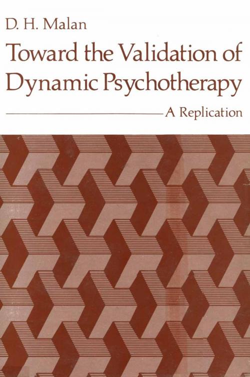 Cover of the book Toward the Validation of Dynamic Psychotherapy by D. H. Malan, Springer US