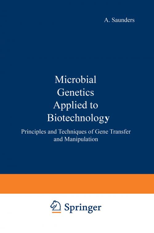 Cover of the book Microbial genetics applied to biotechnology : by Venetia A. Saunders, Springer US