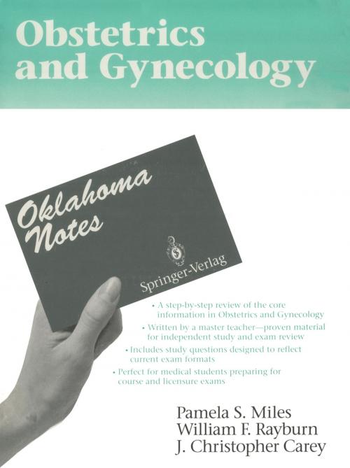 Cover of the book Obstetrics and Gynecology by William F. Rayburn, J.Christopher Carey, Pamela S. Miles, Springer New York