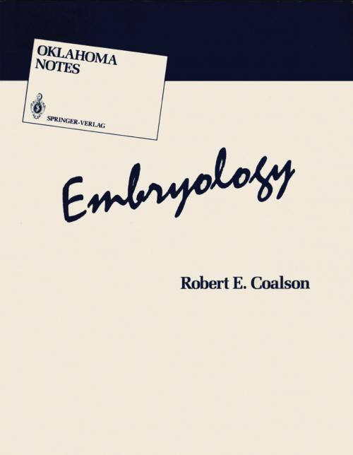 Cover of the book Embryology by Robert E. Coalson, Springer New York