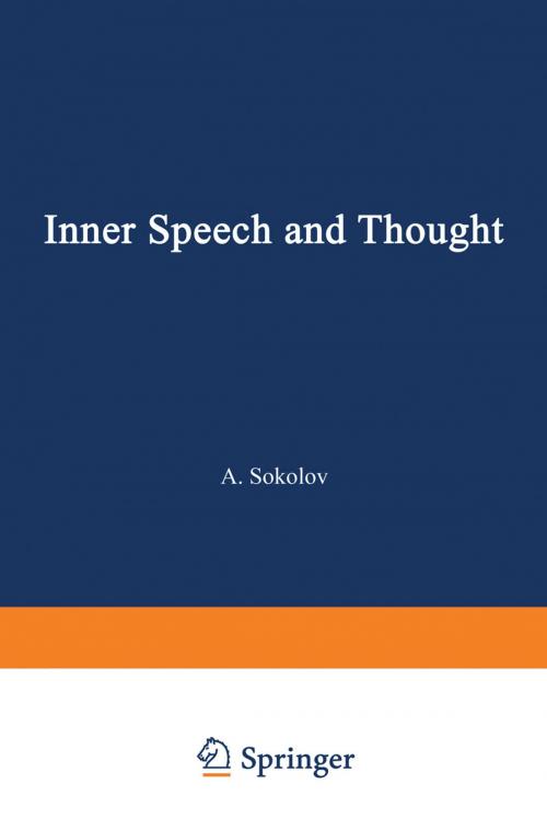 Cover of the book Inner Speech and Thought by A. Sokolov, Springer US
