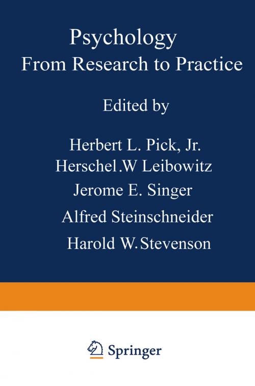 Cover of the book Psychology: From Research to Practice by , Springer US