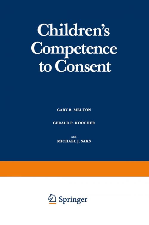 Cover of the book Children’s Competence to Consent by , Springer US
