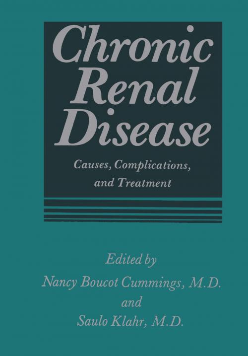 Cover of the book Chronic Renal Disease by Nancy B. Cummings, S. Klahr, Springer US