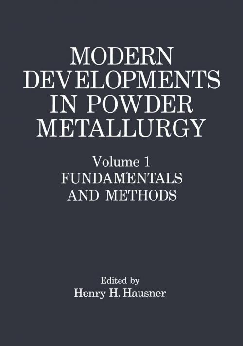Cover of the book Modern Developments in Powder Metallurgy by Henry H. Hausner, Springer US