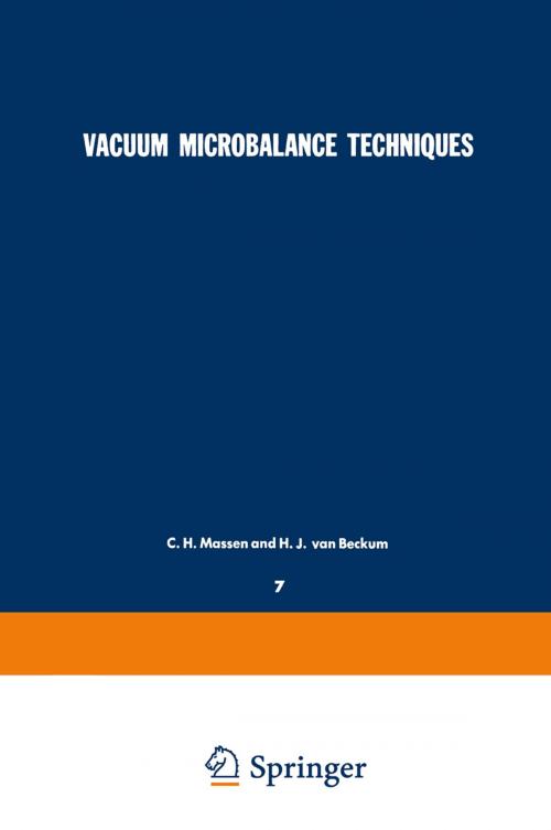 Cover of the book Vacuum Microbalance Techniques by C. H. Massen, H. J. van Beckum, Springer US
