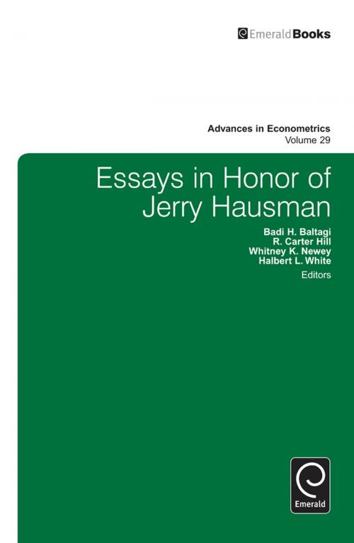 Cover of the book Essays in Honor of Jerry Hausman by R. Carter Hill, Tom Fomby, Emerald Group Publishing Limited