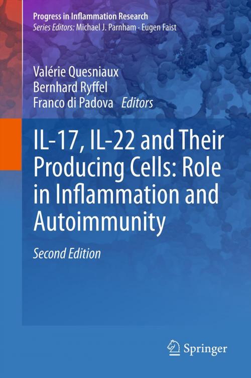 Cover of the book IL-17, IL-22 and Their Producing Cells: Role in Inflammation and Autoimmunity by , Springer Basel
