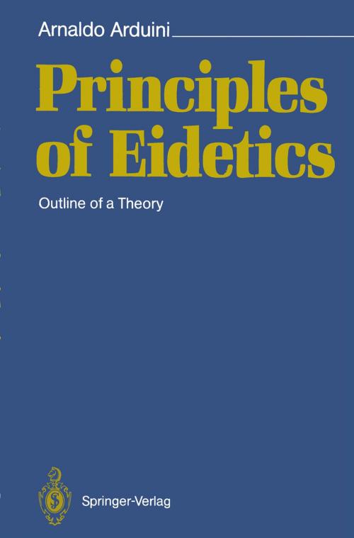 Cover of the book Principles of Eidetics by Arnaldo Arduini, Springer Berlin Heidelberg