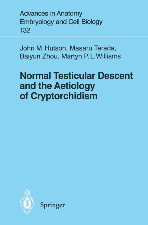 Cover of the book Normal Testicular Descent and the Aetiology of Cryptorchidism by John M. Hutson, Masaru Terada, Baiyun Zhou, Martyn P.L. Williams, Springer Berlin Heidelberg