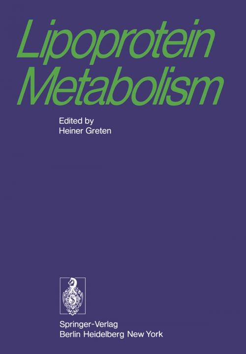 Cover of the book Lipoprotein Metabolism by , Springer Berlin Heidelberg
