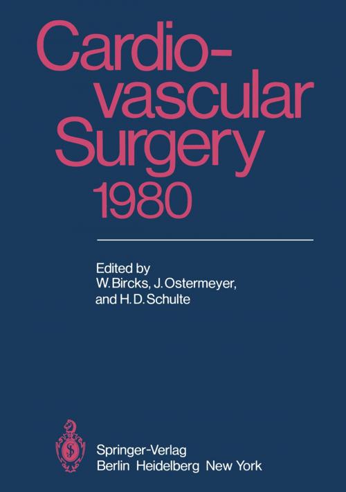 Cover of the book Cardiovascular Surgery 1980 by , Springer Berlin Heidelberg
