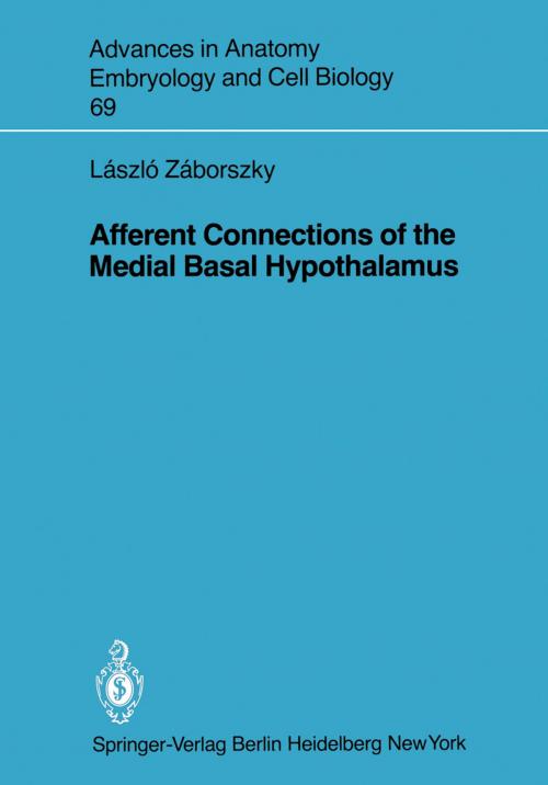 Cover of the book Afferent Connections of the Medial Basal Hypothalamus by Laszlo Zaborszky, Springer Berlin Heidelberg