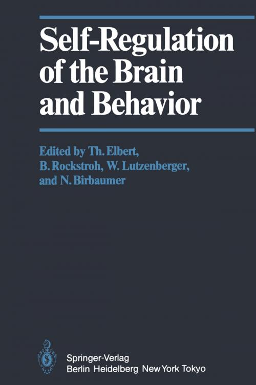 Cover of the book Self-Regulation of the Brain and Behavior by , Springer Berlin Heidelberg