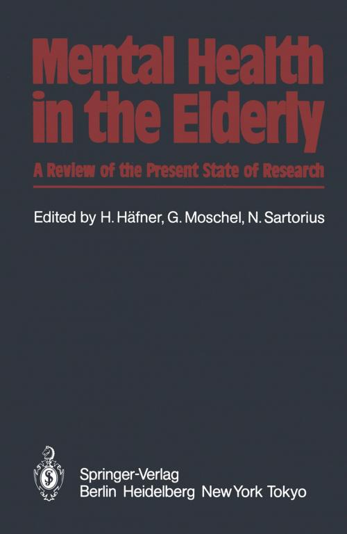 Cover of the book Mental Health in the Elderly by , Springer Berlin Heidelberg