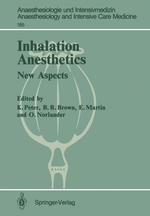 Cover of the book Inhalation Anesthetics by , Springer Berlin Heidelberg