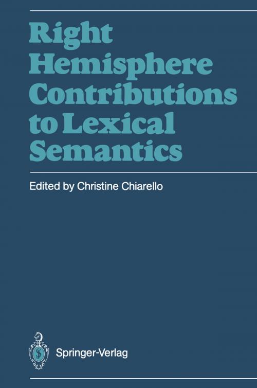 Cover of the book Right Hemisphere Contributions to Lexical Semantics by , Springer Berlin Heidelberg