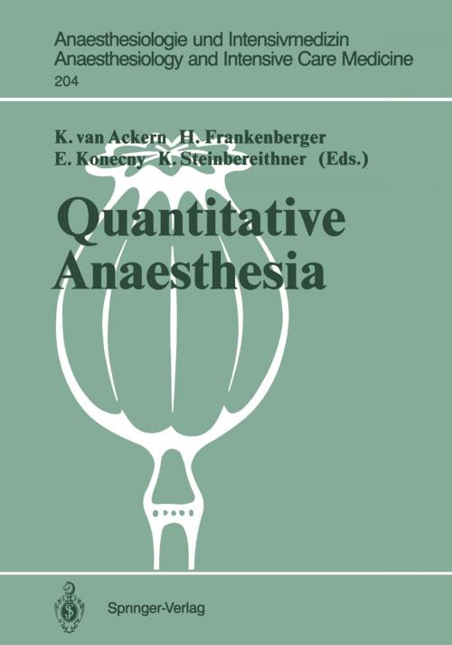 Cover of the book Quantitative Anaesthesia by , Springer Berlin Heidelberg