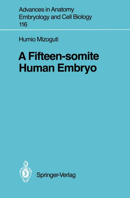 Cover of the book A Fifteen-somite Human Embryo by Humio Mizoguti, Springer Berlin Heidelberg