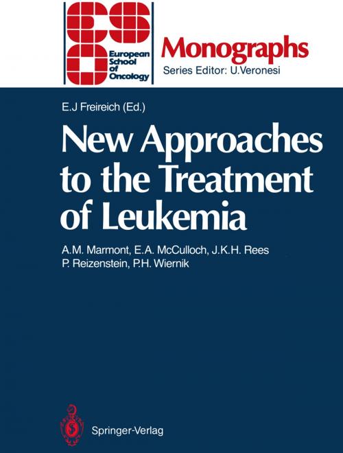 Cover of the book New Approaches to the Treatment of Leukemia by A.M. Marmont, E.A. McCulloch, J.K.H. Rees, P. Reizenstein, P.H. Wiernik, Springer Berlin Heidelberg