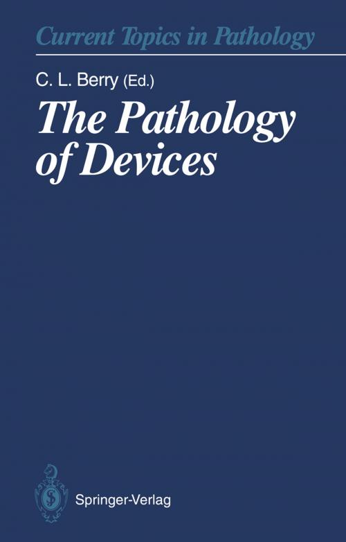 Cover of the book The Pathology of Devices by H.H. Scheld, U. Löhrs, K.-M. Müller, G. Dasbach, M.D. O'Hara, W. Konertz, C.M. Buckley, A. Coumbe, P.J. Drury, T.R. Graham, I. Bos, J.N. Cox, M.M. Black, C.M. Hill, Springer Berlin Heidelberg