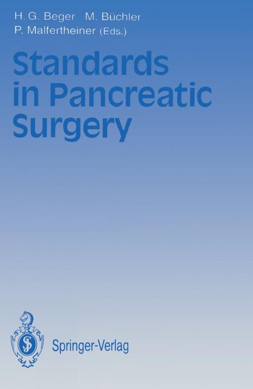 Cover of the book Standards in Pancreatic Surgery by , Springer Berlin Heidelberg