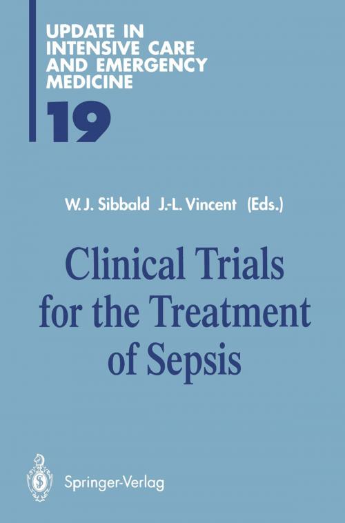 Cover of the book Clinical Trials for the Treatment of Sepsis by , Springer Berlin Heidelberg
