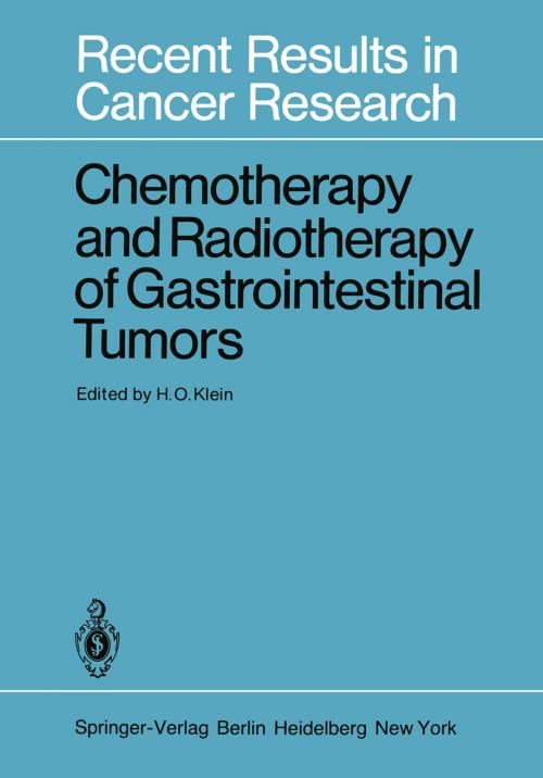 Cover of the book Chemotherapy and Radiotherapy of Gastrointestinal Tumors by , Springer Berlin Heidelberg