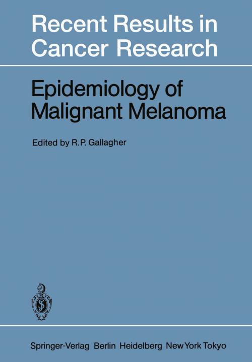 Cover of the book Epidemiology of Malignant Melanoma by , Springer Berlin Heidelberg