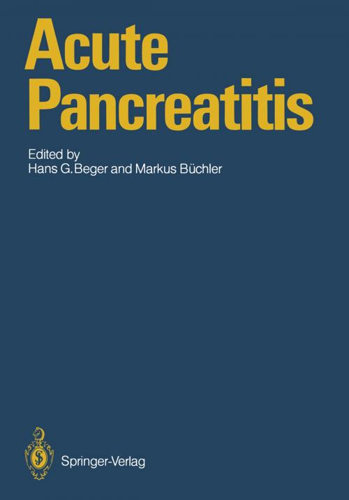 Cover of the book Acute Pancreatitis by , Springer Berlin Heidelberg