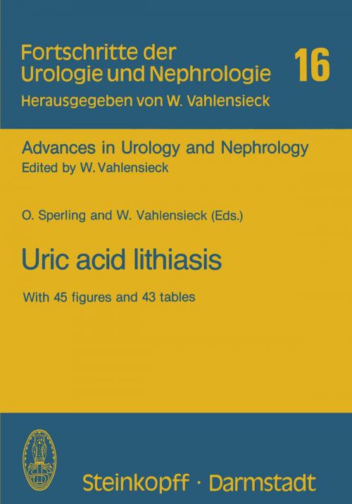 Cover of the book Uric acid lithiasis by O. Sperling, W. Vahlensieck, Steinkopff
