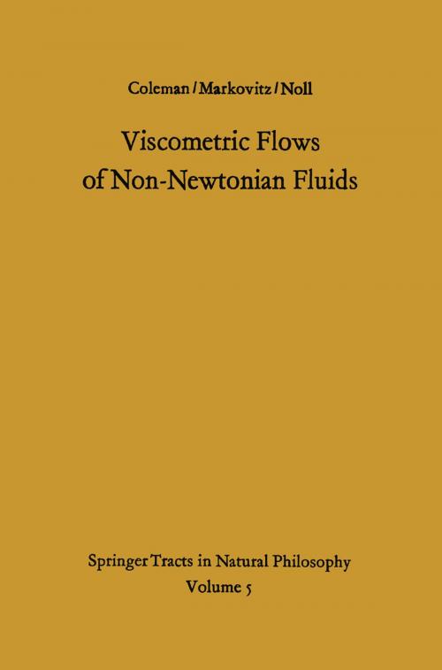 Cover of the book Viscometric Flows of Non-Newtonian Fluids by Bernard D. Coleman, Hershel Markovitz, W. Noll, Springer Berlin Heidelberg