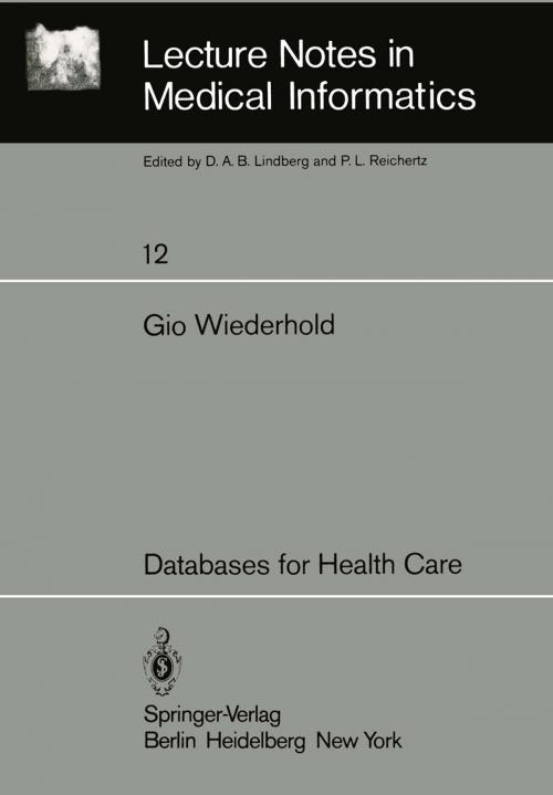 Cover of the book Databases for Health Care by G. Wiederhold, Springer Berlin Heidelberg
