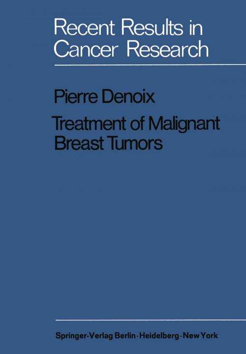 Cover of the book Treatment of Malignant Breast Tumors by Pierre Denoix, Springer Berlin Heidelberg