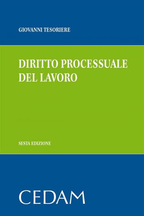 Cover of the book Diritto processuale del lavoro by TESORIERE GIOVANNI, Cedam
