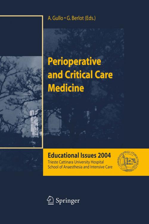 Cover of the book Perioperative and Critical Care Medicine by , Springer Milan
