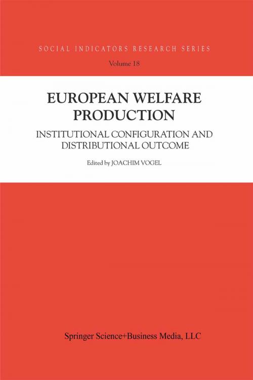 Cover of the book European Welfare Production by Joachim Vogel, Töres Theorell, Stefan Svallfors, Heinz-Herbert Noll, Bernard Christoph, Springer Netherlands