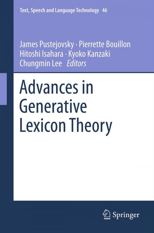 Cover of the book Advances in Generative Lexicon Theory by , Springer Netherlands