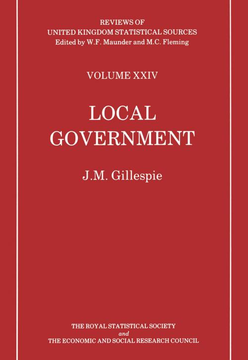 Cover of the book Local Government by J. Gillsepie, Springer Netherlands