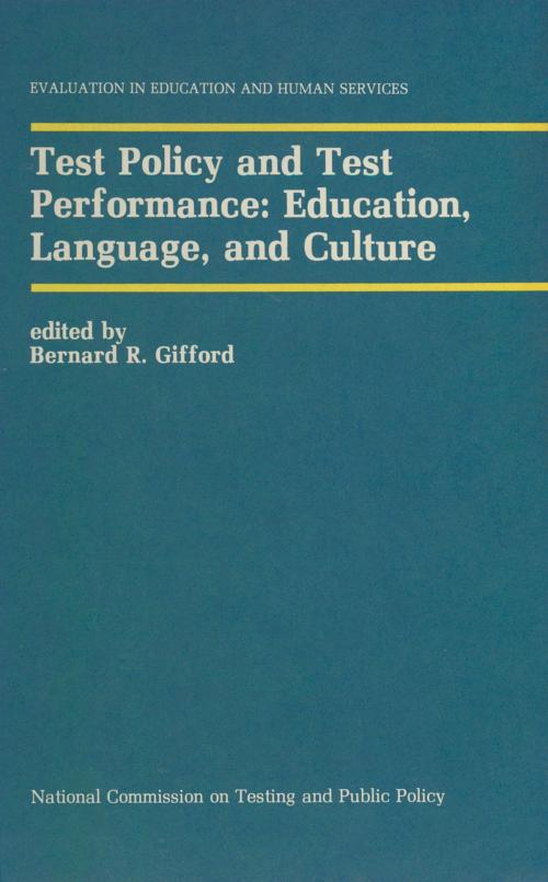 Cover of the book Test Policy and Test Performance: Education, Language, and Culture by , Springer Netherlands